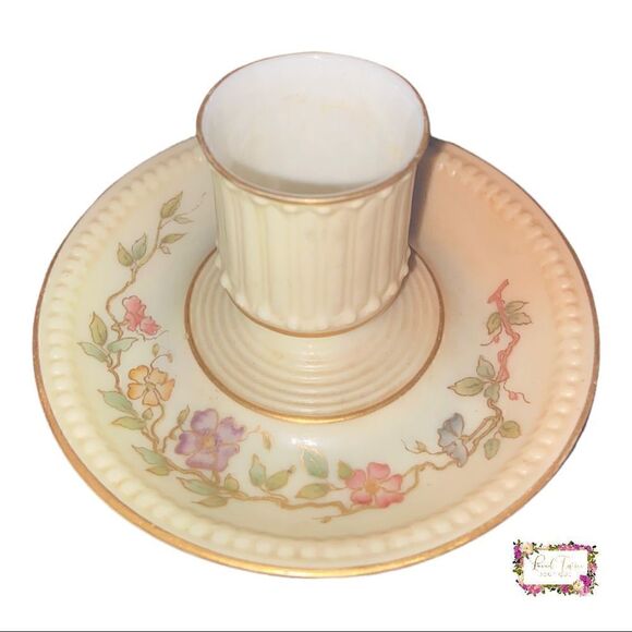 Antique Royal Worcester Match Striker Beautiful Floral - Picture 1 of 7